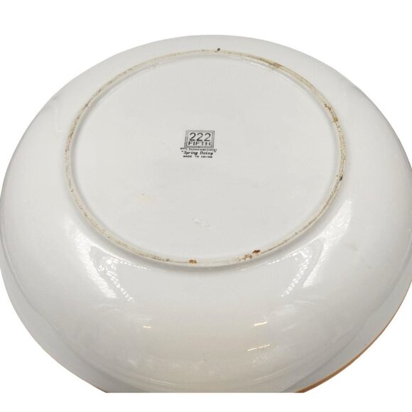 222 Fifth Ceramic Spring Daisy Fruit Salad Serving Bowl Set of 2 - Picture 6 of 13